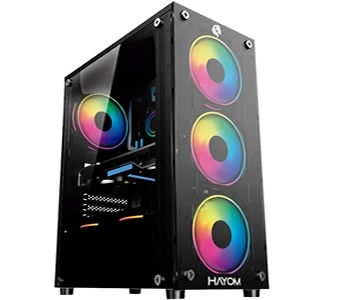Gabinete gamer Hayom com fan