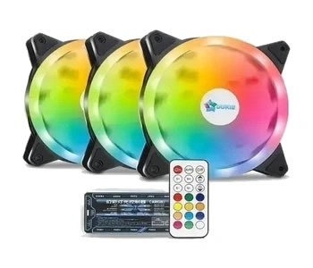 Kit 3 Cooler Fan Branco Led Argb